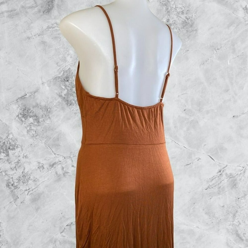 Michael Costello xREVOLVE Brooke Slip Midi Dress - Rust - Picture 7 of 9